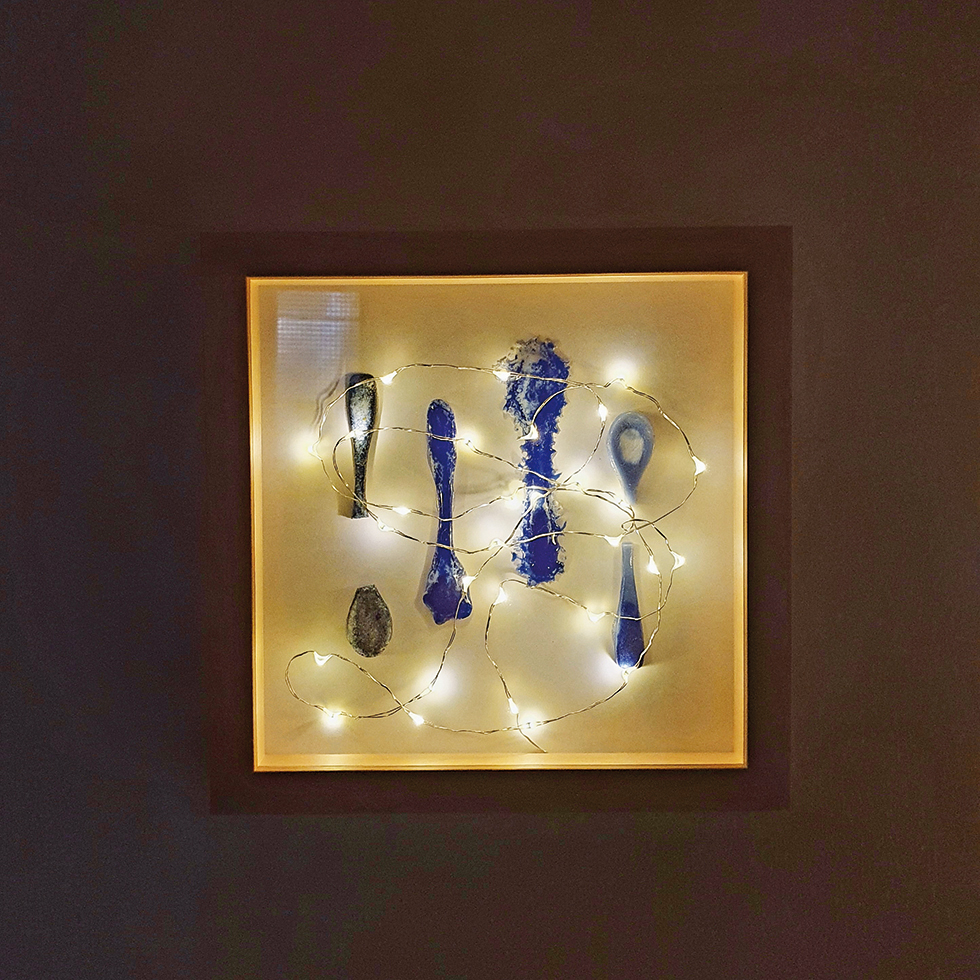 Gemälde mit LED-Lichtern