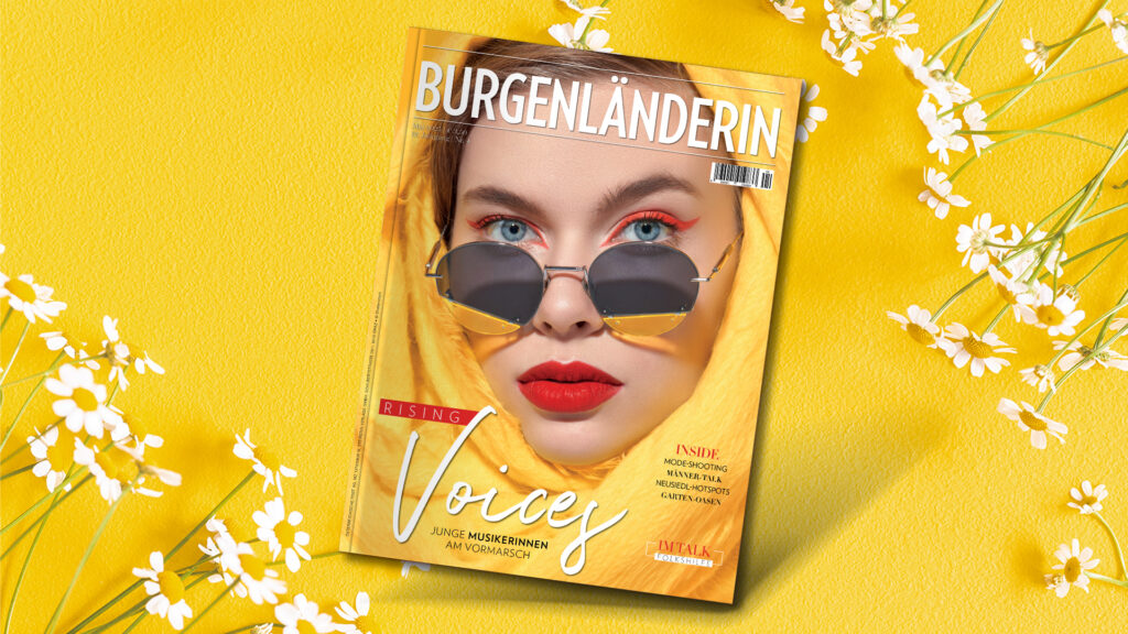 Das gelbe Mai-Cover der BURGENLÄNDERIN