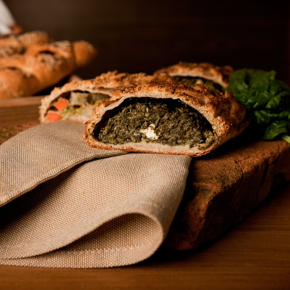 Spinatstrudel in Vollkornteig