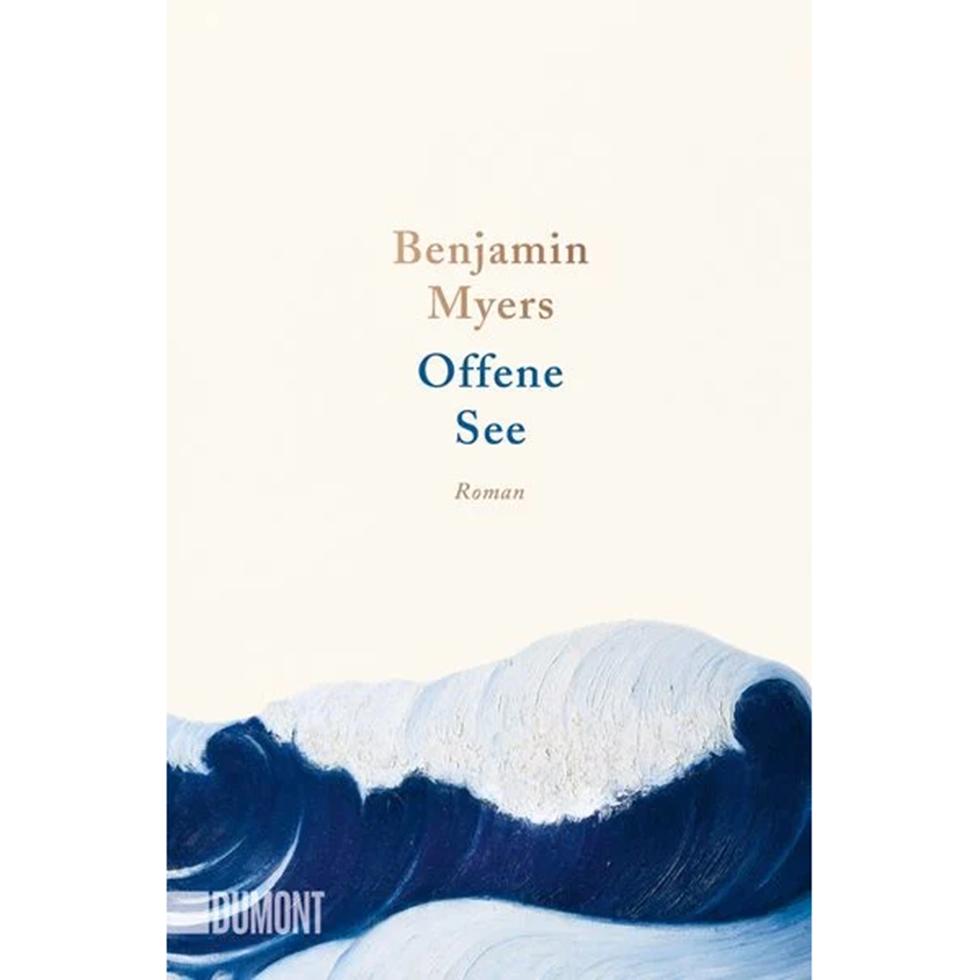 Buchtipp: Buchcover mit beigem Hintergrund und einer großen schäumenden Welle