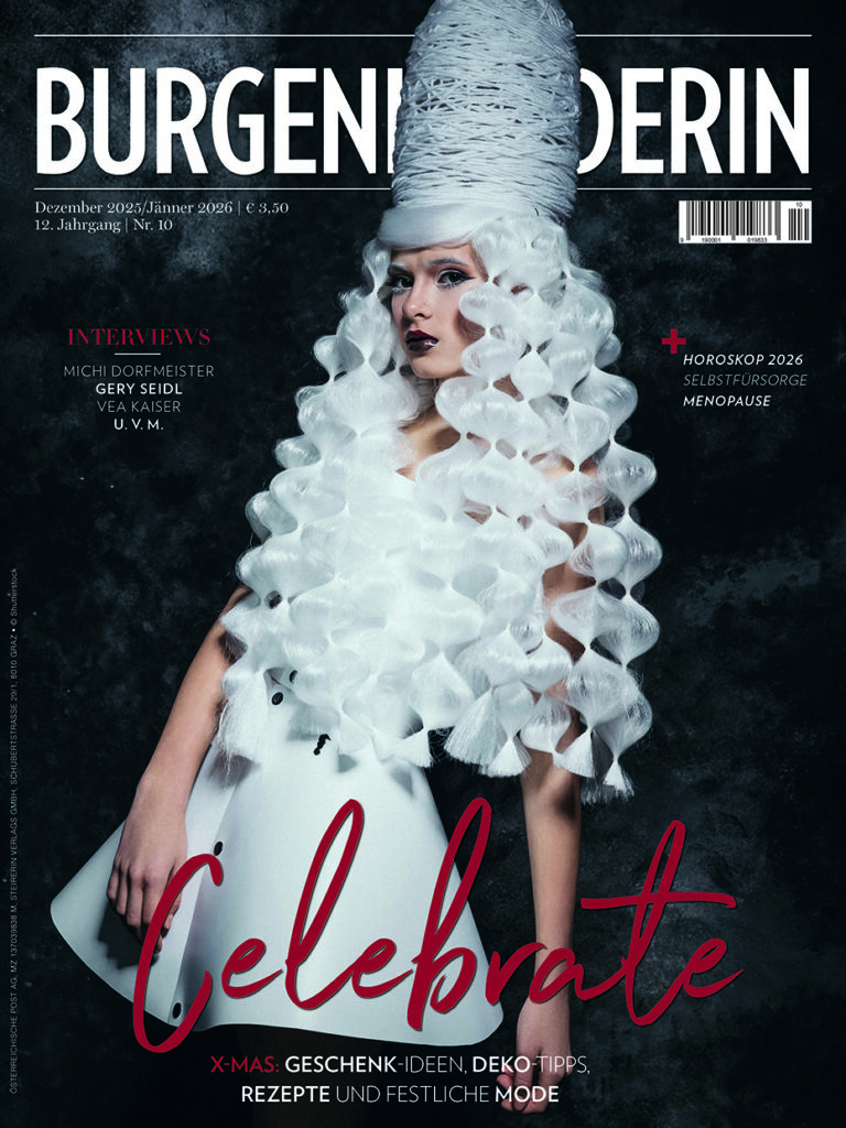 Doppelausgabe: Magazincover in rot/schwarz/und weiß