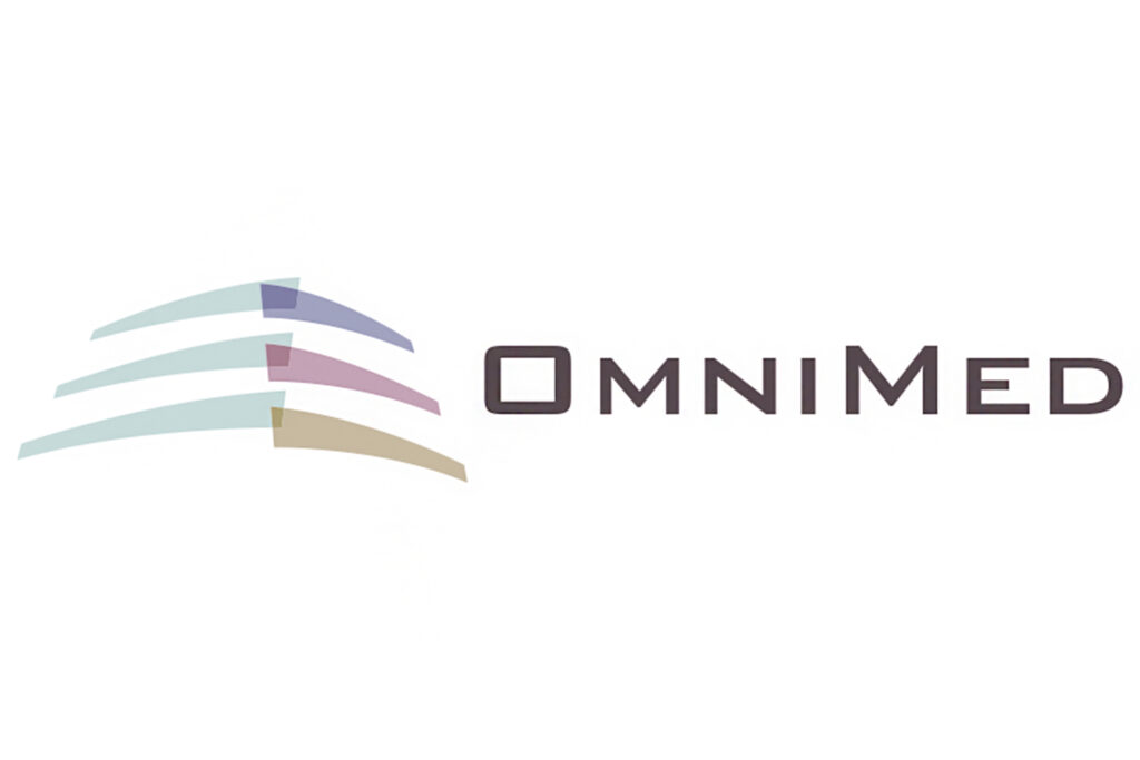 Omnimed Logo mit stilisierten Linien