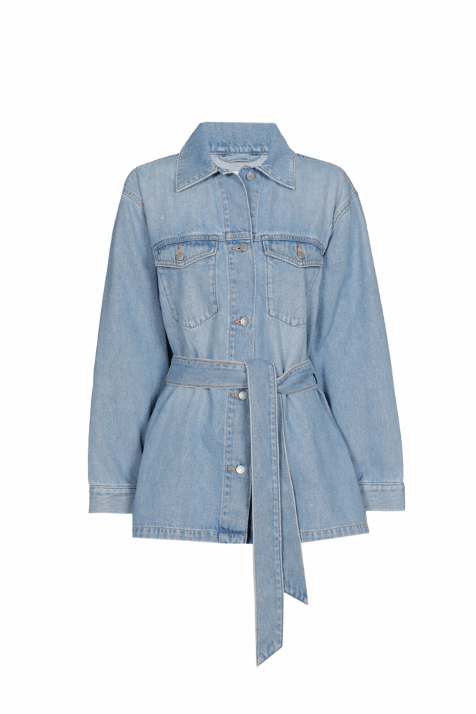 Denim Jacke mit Gürtel von C&A, um € 39,99