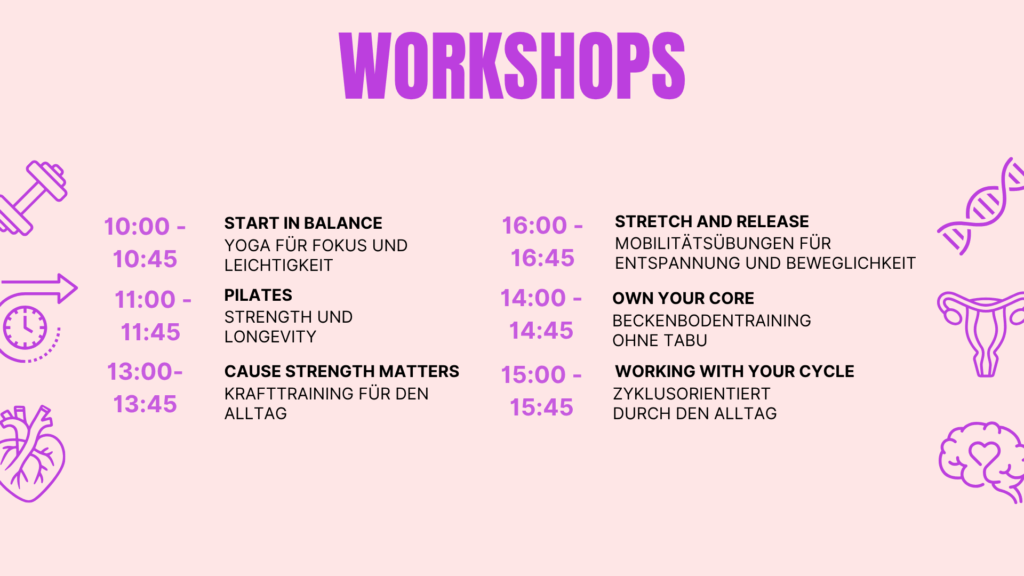 Workshops Female Health Summit 2026